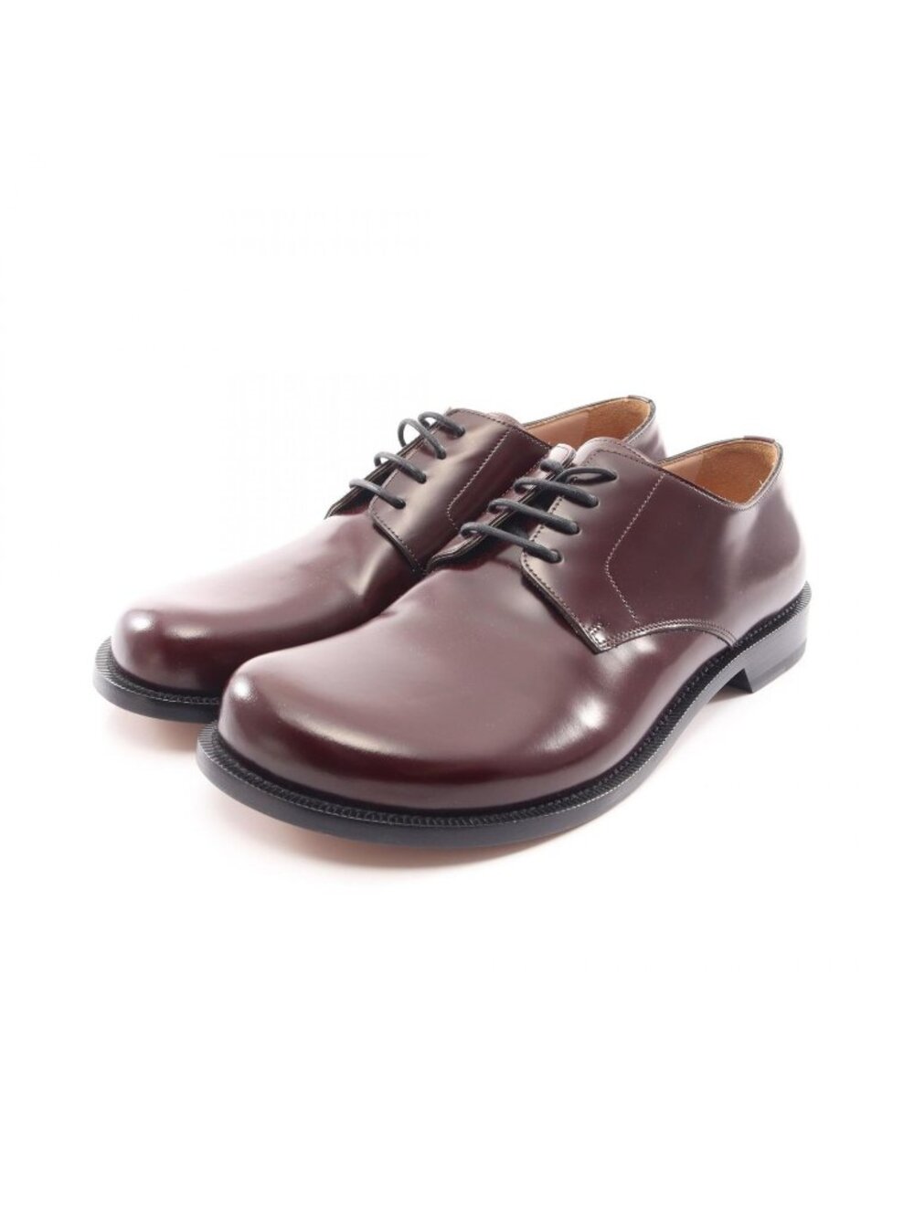 Loewe Dress Shoes Campo Derby Burgundy Leather